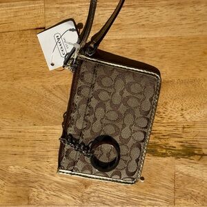 Coach Brown Monogram Card Holder